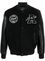 Axel Arigato veste bomber en laine à patch logo - Noir