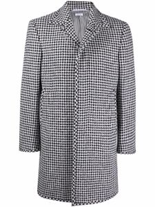 Thom Browne manteau boutonné à motif pied-de-poule - Noir