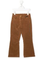 Aspesi Kids pantalon en velours côtelé à coupe droite - Marron