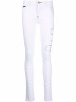 Philipp Plein jean skinny à ornements en cristal - Blanc