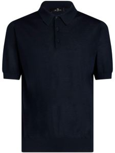 ETRO Pegasus-embroidery polo shirt - Bleu