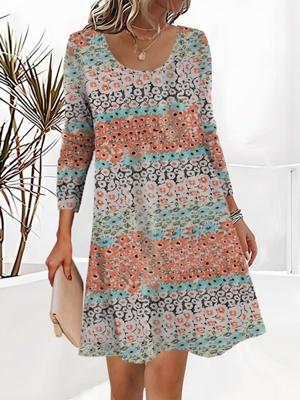 Floral Casual Dress With No Floral Casual Dress With No