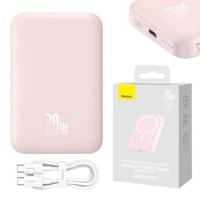 Baseus Magnetic Mini Wireless Power Bank 6000mAh - USB-C 20W, MagSafe compatibel - Roze