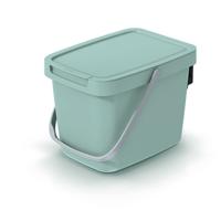 Keden GFT aanrecht afvalbak - mintgroen - 6L - afsluitbaar - 20 x 26 x 20 cm - klepje/hengsel   -