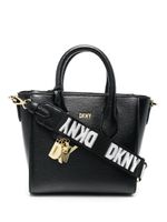 DKNY sac à main à plaque logo - Noir - thumbnail