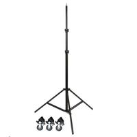 Walimex pro AIR 280 FW-806 Lampstatief 280 cm + wielen - lichtstatief met luchtvering en statiefwielen, hoogte max. 290 cm, 6 kg draagvermogen, aluminium, lichtstatief voor fotografie, studio, outdoor