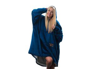 Baleine Home - Hoodie Deken - Donkerblauw - Flanel