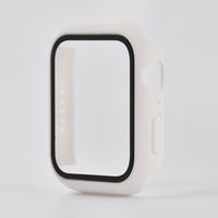 Hoesje geschikt voor Apple Watch 44MM - Hardcase - Screenprotector - Kunststof - Wit