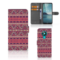 Nokia 3.4 Telefoon Hoesje Aztec Paars