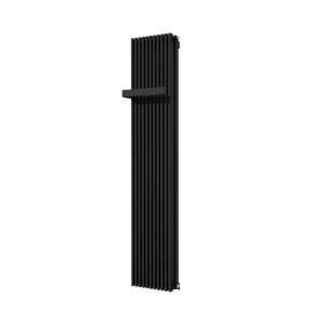 Vipera Corrason dubbele badkamerradiator 40 x 180 cm centrale verwarming mat zwart zij- en middenaansluiting 2.238W