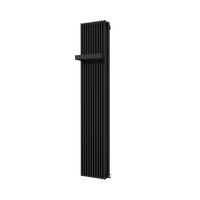 Vipera Corrason dubbele badkamerradiator 40 x 180 cm centrale verwarming mat zwart zij- en middenaansluiting 2.238W