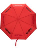 Moschino parapluie à logo imprimé - Rouge - thumbnail