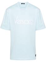Versace T-shirt met geborduurd logo - Blauw