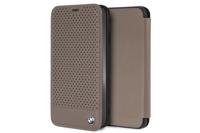 BMW - echt lederen wallet hoes - iPhone XS Max - Bruin + Lunso beschermfolie