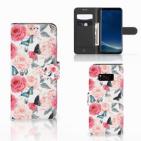 Samsung Galaxy S8 Hoesje Butterfly Roses