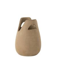 J-Line vaas Handvat - keramiek - beige - small