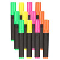 Neon markeerstiften/tekst markers - 12 stuks - Thuis/kantoor schrijfwaren - thumbnail