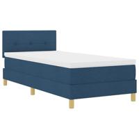 vidaXL Boxspringbed met matras Blauw 80x200 cm Stof