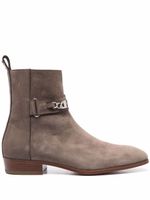 Philipp Plein bottines Nabuk en cuir - Marron