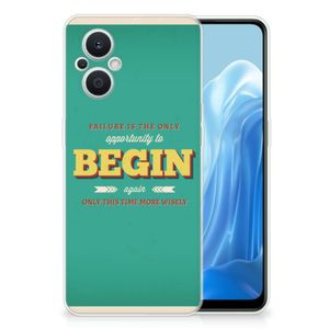 OPPO Reno8 Lite Siliconen hoesje met naam Quote Begin