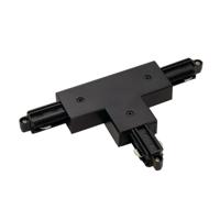 SLV 1-fase T-Connector 1 aarde links zwart 143070