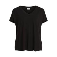 VILA basic T-shirt VIBELIS zwart