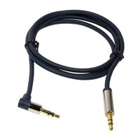 LogiLink CA11300 Jackplug Audio Aansluitkabel 3.00 m Donkerblauw (mat) 90° haaks naar boven - thumbnail