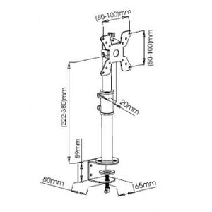 Techly ICA-LCD 500BK flat panel bureau steun 76,2 cm (30") Zwart