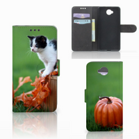 Microsoft Lumia 650 Telefoonhoesje met Pasjes Kitten - thumbnail