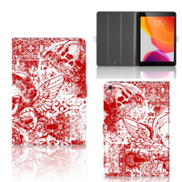 Tablettasje iPad 10.2 2019 | iPad 10.2 2020 | 10.2 2021 Angel Skull Rood - thumbnail