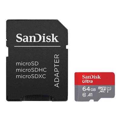 SanDisk 64GB Micro SD Ultra Photo 140MB/s geheugenkaart + adapter