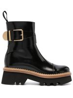 Chloé Owena leather ankle boots - Noir