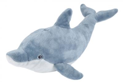 Wild Republic knuffel dolfijn junior 50 cm pluche grijs/wit Wild Republic knuffel dolfijn junior 50 cm pluche grijs/wit
