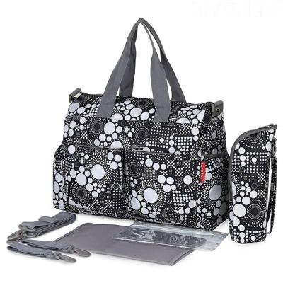 MZ-Fashion Luiertas Multifunctioneel Zwart met Stippen