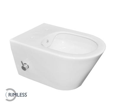Mueller Monta randloze douche wc inclusief bidet 53cm wit Mueller Monta randloze douche wc inclusief bidet 53cm wit