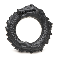 XR Brands Black Caiman - Silicone Cock Ring - Black - thumbnail