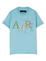 AMIRI KIDS t-shirt en coton à logo floqué - Bleu