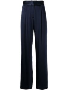 Michelle Mason pantalon ample en soie - Bleu