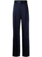 Michelle Mason pantalon ample en soie - Bleu