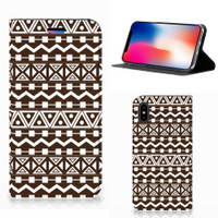 Apple iPhone X | Xs Hoesje met Magneet Aztec Brown