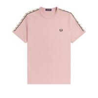 Fred Perry - Contrast Tape Ringer T-Shirt - Roze/ Zwart - thumbnail