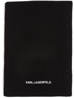 Karl Lagerfeld écharpe nervurée à motif K/Essential - Noir