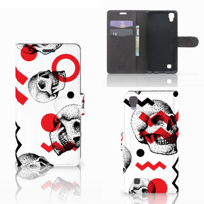Telefoonhoesje met Naam LG X Power Skull Red