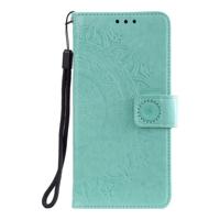 Shop4 - OnePlus 7 Hoesje - Wallet Case Mandala Patroon Mint Groen