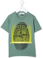 Stone Island Junior t-shirt à logo imprimé - Vert