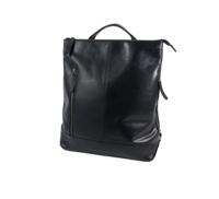 Dames rugzak schoudertas Chelsea waxed pull up zwart