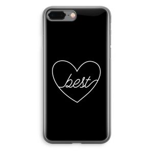 Best heart black: iPhone 8 Plus Transparant Hoesje