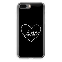 Best heart black: iPhone 8 Plus Transparant Hoesje - thumbnail