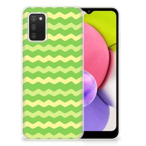 Samsung Galaxy A03S TPU bumper Waves Green