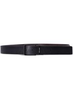 Armani Exchange ceinture en cuir à logo embossé - Noir